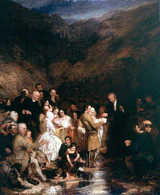 圣约人的洗礼 The Covenanter’s Baptism (1831)，乔治·哈维