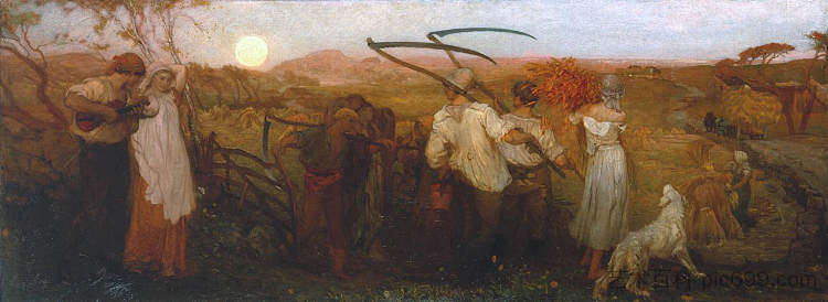 收获的月亮 The Harvest Moon (1872)，乔治·海明梅森