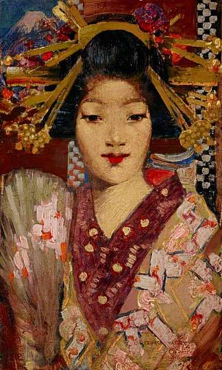 艺伎女孩 Geisha Girl (1894)，乔治·亨利