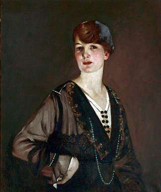 黑衣女郎的肖像 Portrait of a Lady in Black (1919)，乔治·亨利