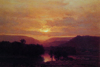 日落 Sunset (c.1865)，乔治·英尼斯