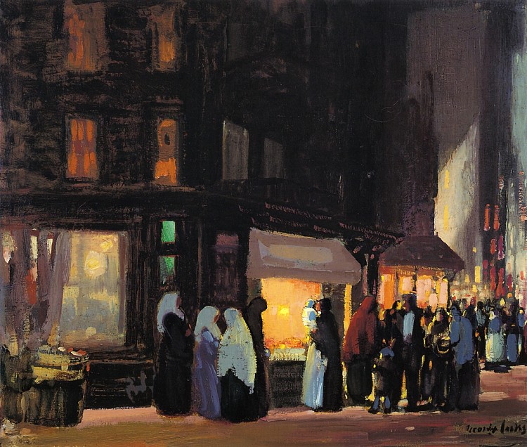 布莱克街和胭脂红街 Bleeker and Carmine Streets (c.1915; United States  )，乔治·卢克斯