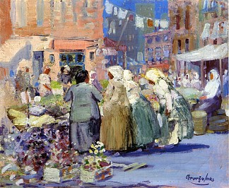 春晨，休斯顿和师街，纽约 Spring Morning, Houston and Division Streets, New York (1922; United States                     )，乔治·卢克斯