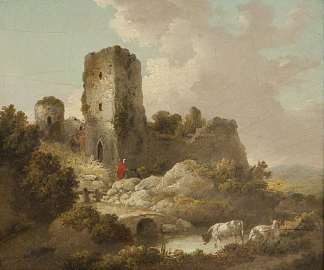景观与废墟城堡 Landscape with Ruined Castle，乔治·默兰德