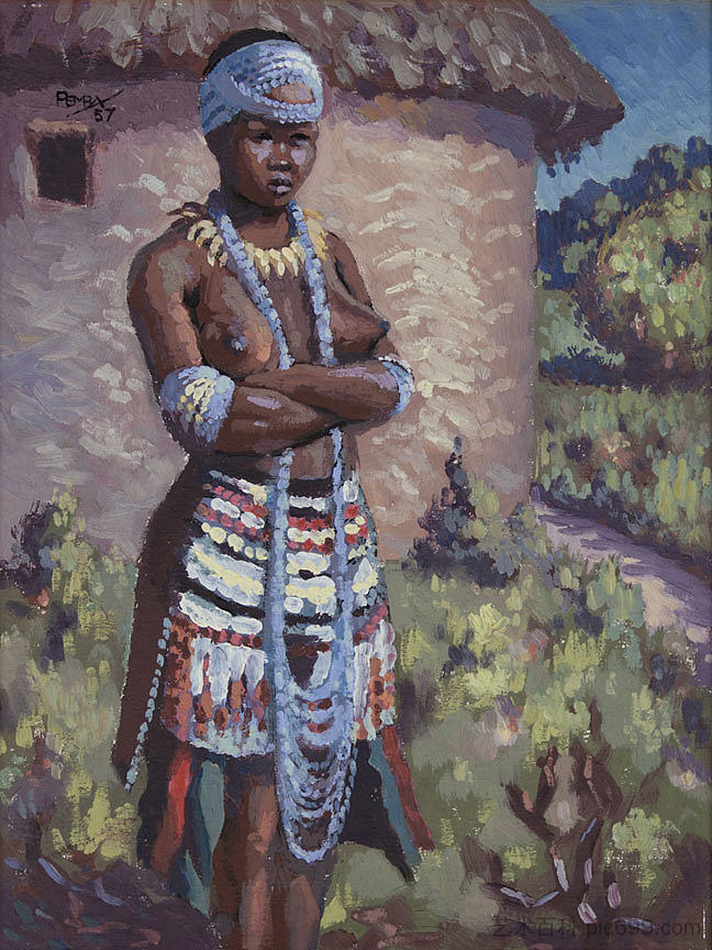 科萨少女 Xhosa maiden (1957)，乔治·彭巴