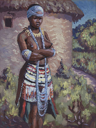 科萨少女 Xhosa maiden (1957)，乔治·彭巴
