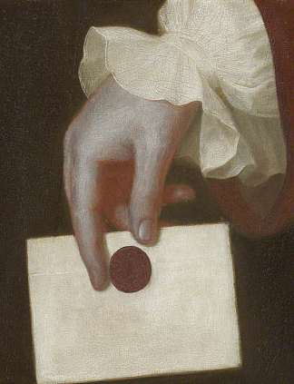 一只手拿着一封信 A Hand Holding a Letter (1757)，乔治·罗姆尼