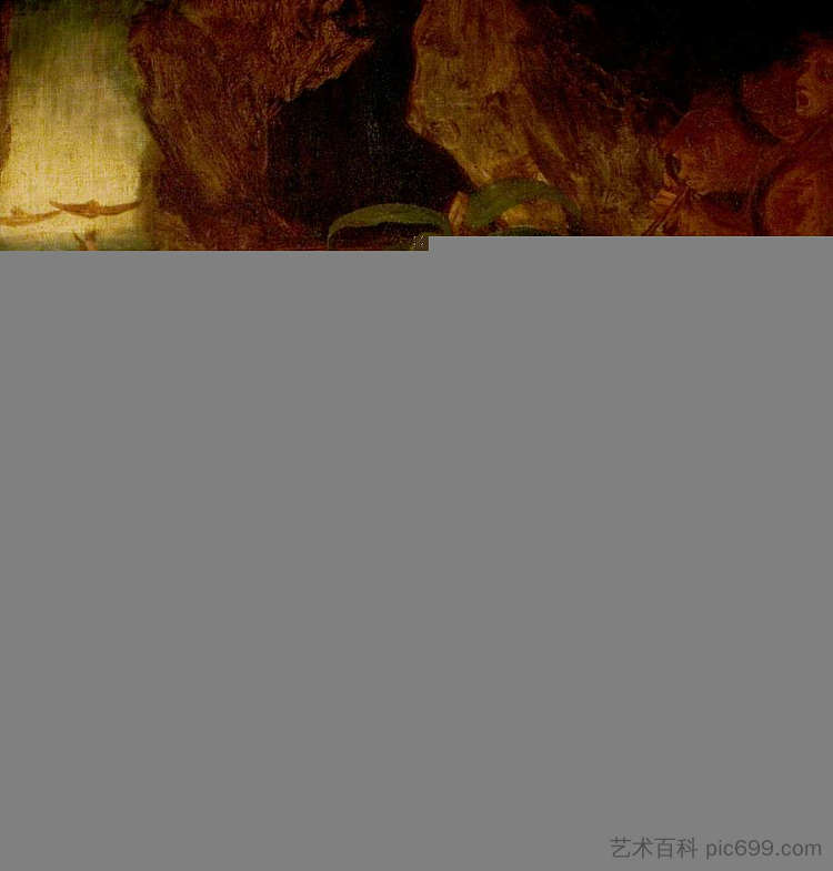 《仲夏夜之梦》第二幕,第二幕,缇坦妮娅与她的印第安人一起休息 'A Midsummer Night's Dream', Act II, Scene 2, Titania Reposing with Her Indian Votaries,乔治·罗姆尼