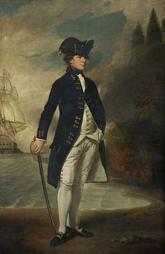 上尉，后来的海军上将，海德·帕克爵士（1739-1807） Captain, Later Admiral, Sir Hyde Parker (1739–1807)，乔治·罗姆尼