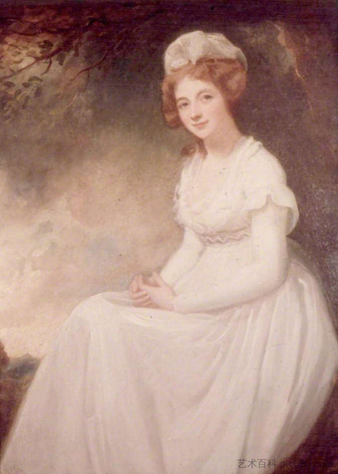 伊丽莎白·艾伦（约赛亚·韦奇伍德二世夫人）（1764–1846） Elizabeth Allen (Mrs Josiah Wedgwood II) (1764–1846)，乔治·罗姆尼