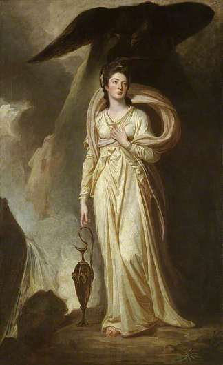 伊丽莎白（c.1760–1826），布尔克利子爵夫人，饰演赫贝 Elizabeth (c.1760–1826), Viscountess Bulkeley, as Hebe (1775)，乔治·罗姆尼