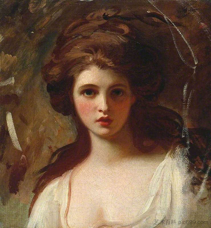 Lady Hamilton 飾 Circe Lady Hamilton as Circe (1782)，乔治·罗姆尼