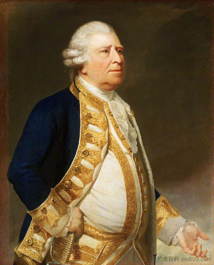 旗官的肖像 Portrait of a Flag Officer (1767),乔治·罗姆尼