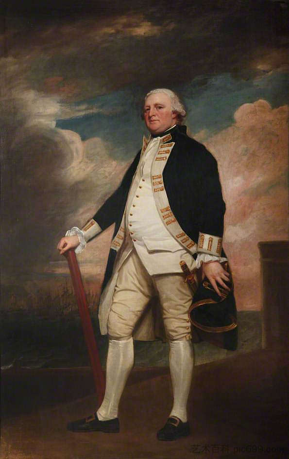 乔治·达比海军中将 （c.1720–1790） Vice-Admiral George Darby (c.1720–1790) (1786)，乔治·罗姆尼