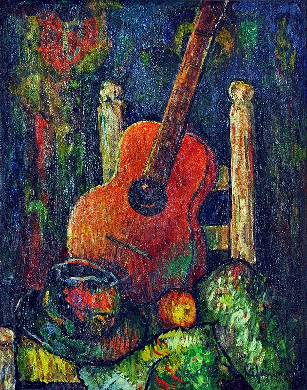 吉他的静物 Still-life with Guitar (1970; Bucharest,Romania  )，乔治·斯特凡内斯丘