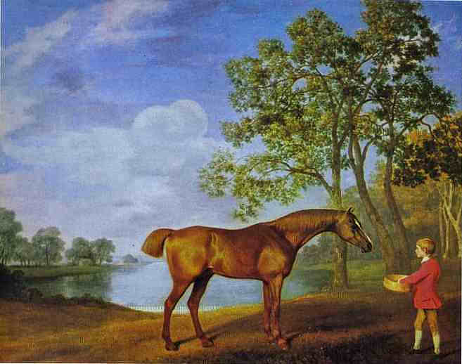 南瓜与稳定的小伙子 Pumpkin with a Stable Lad (1774)，乔治·斯塔布斯