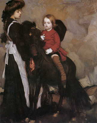 一个男孩的马术肖像 Equestrian Portrait of a Boy，乔治华盛顿兰伯特