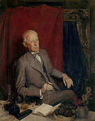 朱利安·阿什顿的肖像 Portrait of Julian Ashton (1928)，乔治华盛顿兰伯特