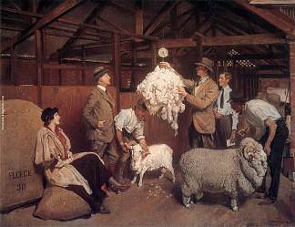 称量羊毛 Weighing the Fleece (1921)，乔治华盛顿兰伯特