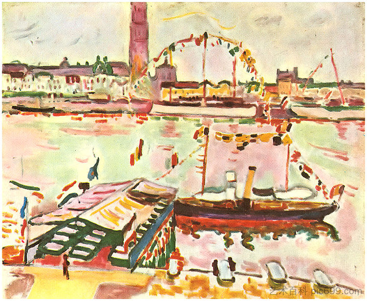 安特卫普港 Antwerp Harbor (1905; France  )，乔治·布拉克