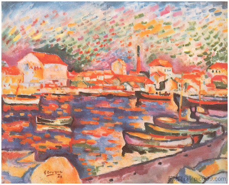 拉西奥塔特港 La Ciotat Harbor (1906; France  )，乔治·布拉克