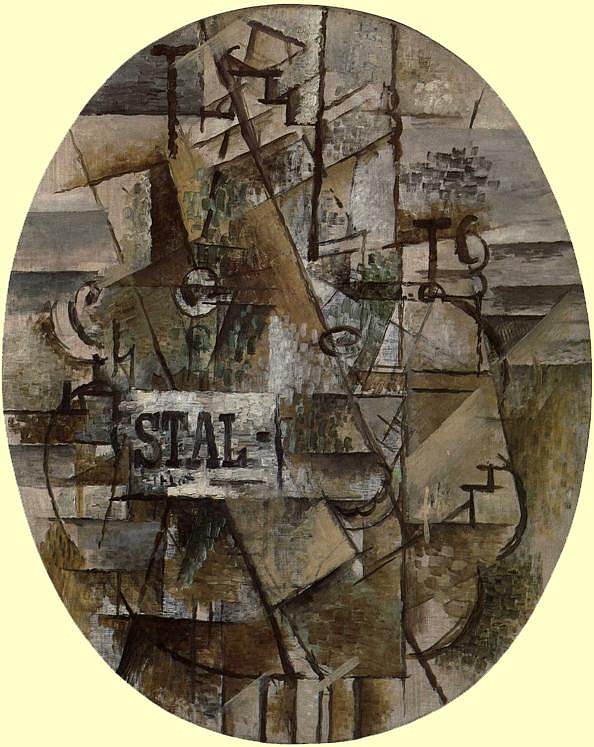 基座表：“斯塔尔” Pedestal Table: "Stal" (1912; France  )，乔治·布拉克