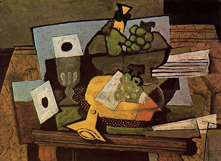 静物（带单簧管） Still life (with clarinet) (1927; France  )，乔治·布拉克