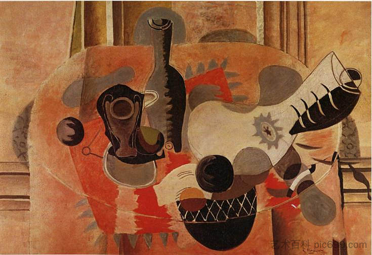 静物与吉他 Still Life with Guitar (1935; France  )，乔治·布拉克