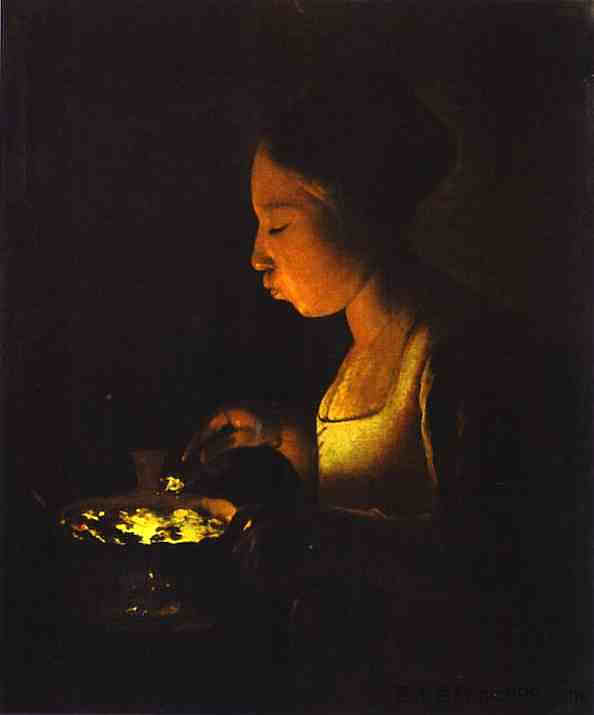 拿着火盆的女孩 Girl with a Brazier (1646 - 1648)，乔治·德·拉·图尔