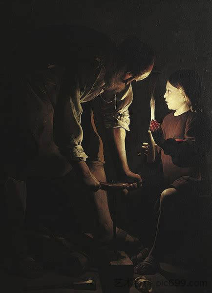 木匠圣约瑟夫 St. Joseph, the Carpenter (c.1635 - 1640)，乔治·德·拉·图尔