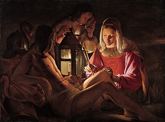 圣塞巴斯蒂安与灯笼 St. Sebastian with Lantern (c.1630)，乔治·德·拉·图尔