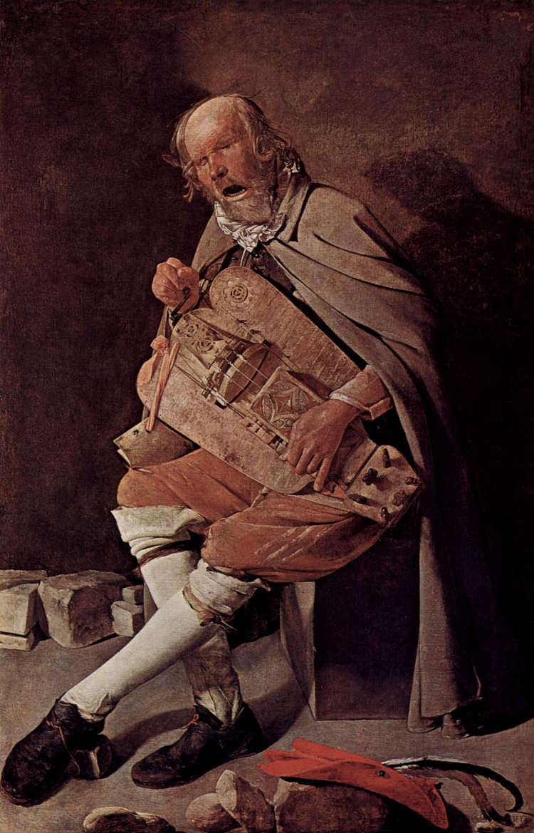 Hurdy-Gurdy Player,也称为Hurdy-Gurdy Player with Hat The Hurdy-Gurdy Player, also called Hurdy-Gurdy Player with Hat (c.1620 - c.1630),乔治·德·拉·图尔