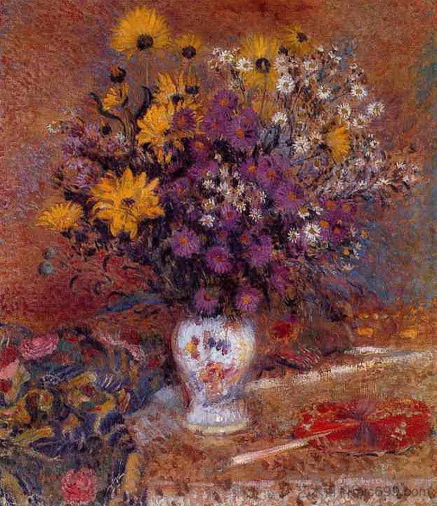 花瓶 Vase of Flowers (c.1905 - c.1910)，乔治·莱门