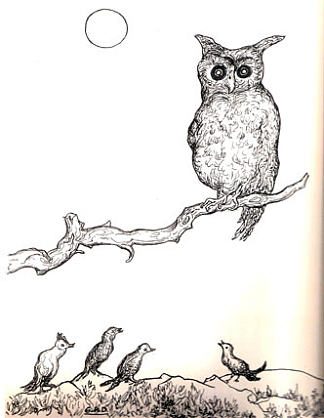 无题（猫头鹰） Untitled (Owl)，里伯蒙.德萨涅