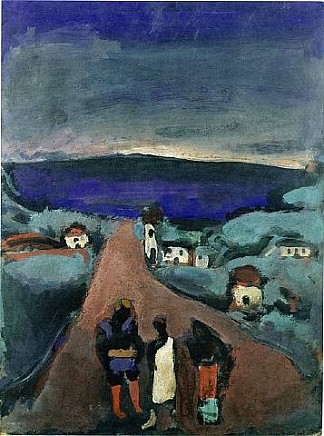 布列塔尼风景中的三个角色 Trois Personnages dans un Paysage de Bretagne (1915)，乔治·鲁奥