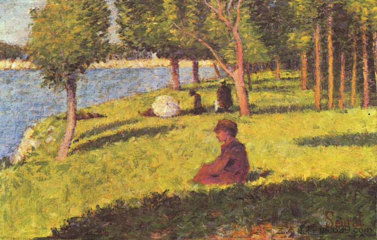 坐着的人物 Seated figures (1884; France ),乔治·修拉
