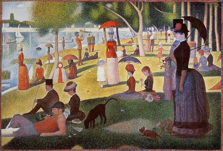 周日下午在拉格兰德加特岛 Sunday Afternoon on the Island of La Grande Jatte (1884 - 1886; France  )，乔治·修拉