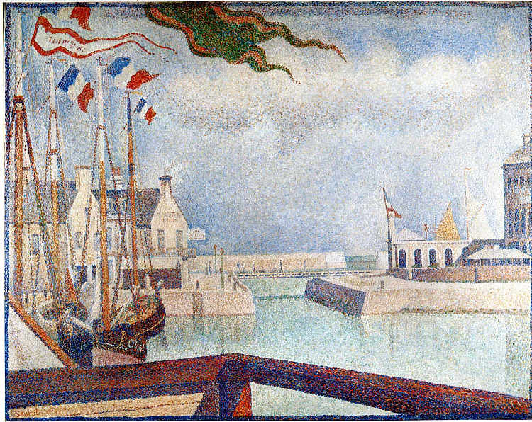 周日在贝辛港 Sunday at Port-en-Bessin (1888; France  )，乔治·修拉