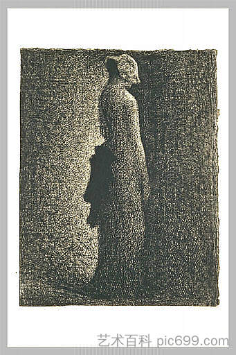 黑色的弓 The black bow (c.1882; France  )，乔治·修拉