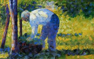 园丁 The Gardener (1883 – 1884; France                     )，乔治·修拉