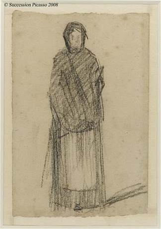 站立的女人 Woman standing (1881; France                     )，乔治·修拉