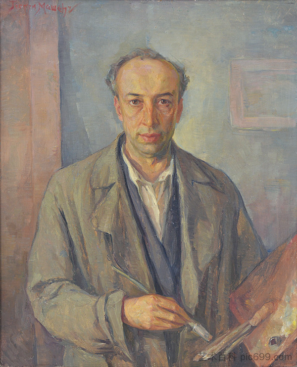 自画像 Self-Portrait (1937; Bulgaria  )，格奥尔基·马舍夫