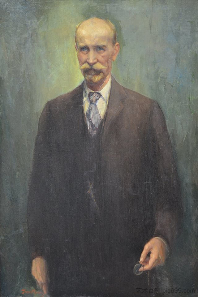 尼古拉·兰布雷夫医生的肖像 Portrait of Doctor Nikola Lambrev (1944; Bulgaria  )，格奥尔基·马舍夫