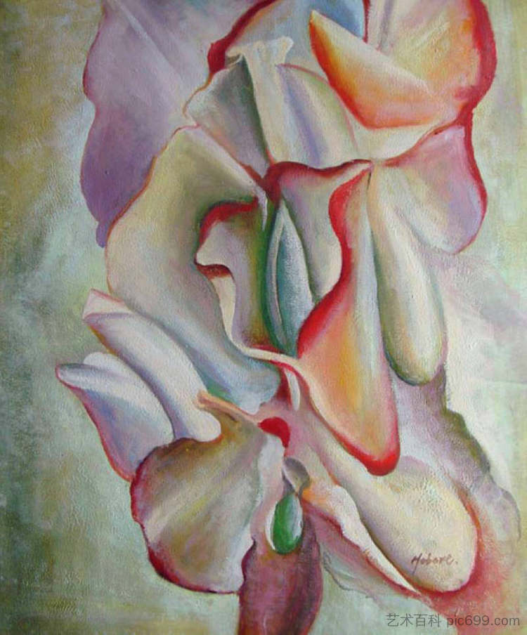 粉红甜豌豆 Pink Sweet Peas (1926)，乔治亚·奥基夫