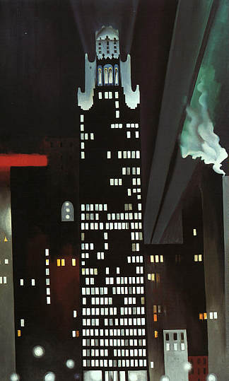 散热器大楼 – 纽约之夜 Radiator Building – Night, New York (1927)，乔治亚·奥基夫