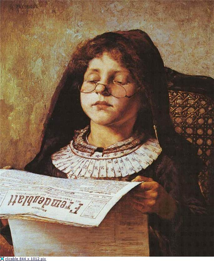 女孩阅读 Girl Reading (1882)，乔治奥斯雅各布布德