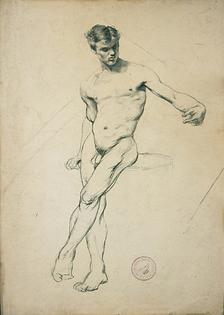 裸体青年研究 Study of a nude youth，乔治奥斯雅各布布德