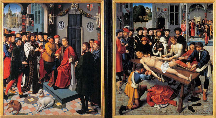 坎比西斯的审判（2个小组） The Judgement of Cambyses (2 panels) (1498)，杰勒德·大卫