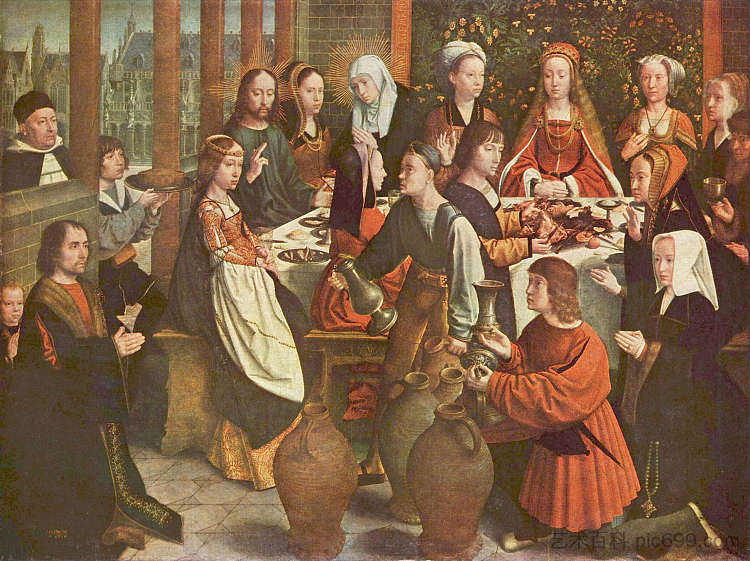 迦拿的婚礼 The Marriage at Cana (c.1500 - c.1503)，杰勒德·大卫