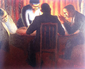 一张桌子上的四个数字 FOUR FIGURES AT A TABLE (1942)，杰拉德·塞科托